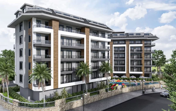 Moderne Luxuswohnungen in Alanya, nahe dem Strand in Tosmur, einer idealen Region für Investoren.
