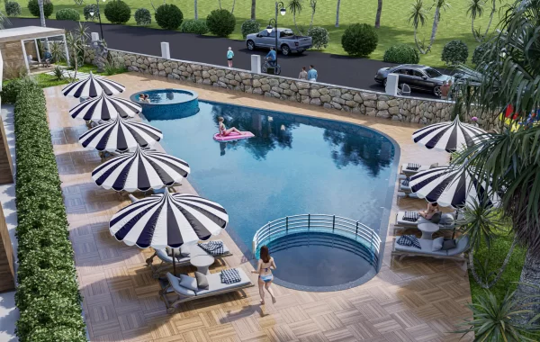 Moderne Luxuswohnungen in Alanya, nahe dem Strand in Tosmur, einer idealen Region für Investoren.