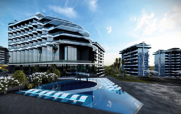 Sensationelle und luxuriöse Wohnungen in Avsallar mit 5-Sterne-Resort-Ausstattung