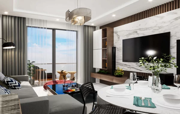Moderne Wohnung, gelegen in der wunderschönen Küstenregion von Alanya, Avsallar