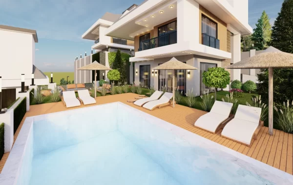 Ruhige und geräumige Villen in Alanya, verflochten mit der Natur, fernab vom Lärm der Stadt