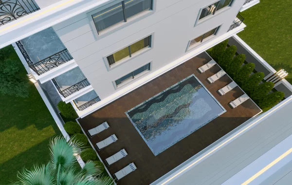 Wohnungen zum Verkauf in der Nähe des Meeres, mit t Design top Ausstattung in Mahmutlar, Alanya