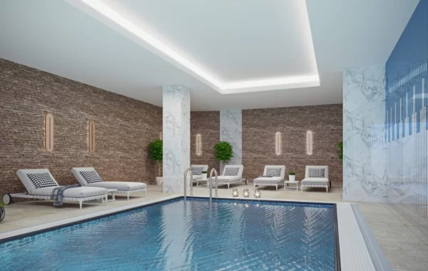 Ruhige Wohnungen zum Verkauf mit luxuriösem Design und Ausstattung in Mahmutlar, Alanya