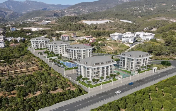 Wundervoll gestalteter Komplex mit Luxuswohnungen zum Verkauf bietet ruhiges Leben in Alanya Oba