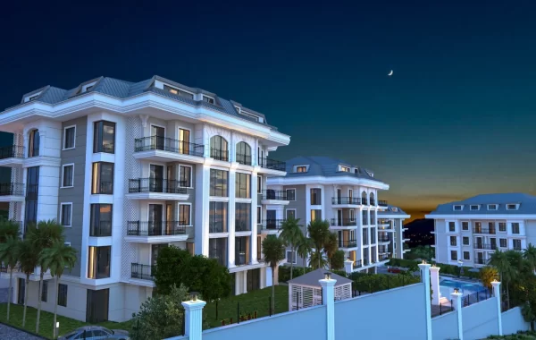 Wundervoll gestalteter Komplex mit Luxuswohnungen zum Verkauf bietet ruhiges Leben in Alanya Oba