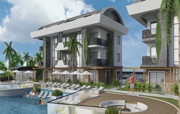 Spacious Flats for sale in Alanya with a superb location in the stunning coastal region of Tosmur