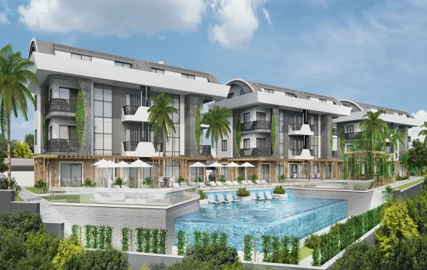 Spacious Flats for sale in Alanya with a superb location in the stunning coastal region of Tosmur
