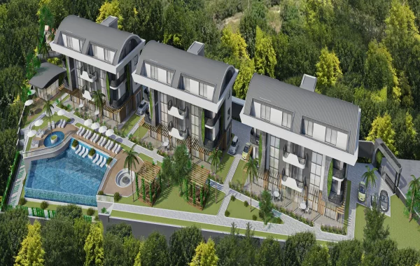 Spacious Flats for sale in Alanya with a superb location in the stunning coastal region of Tosmur