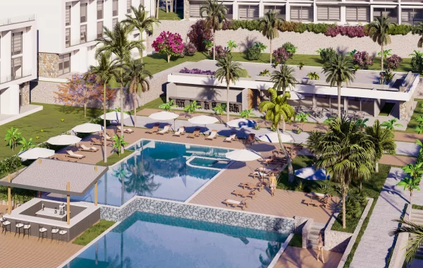 Luxuriöser und moderner Komplex in wunderschöner Lage direkt am Meer in Nordzypern