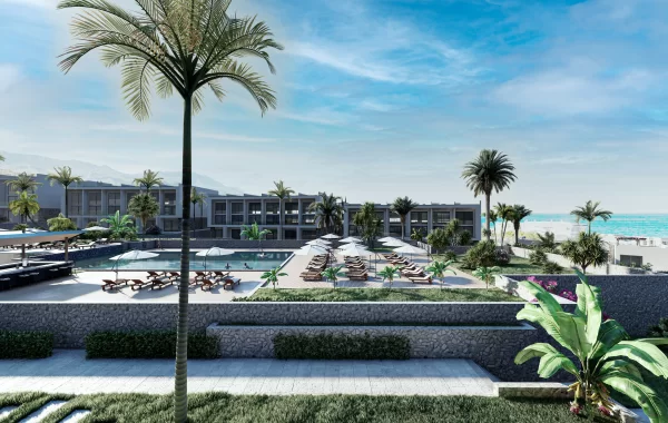 Luxuriöser und moderner Komplex in wunderschöner Lage direkt am Meer in Nordzypern