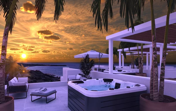 Picturesque Complex in North Cyprus on a cliff with incredible views of Sea & Mountains