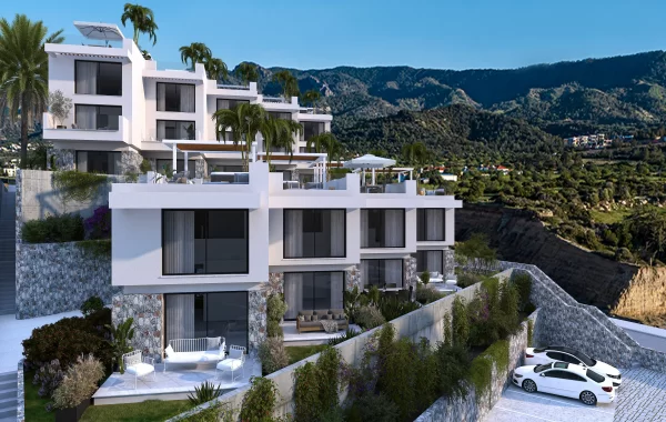 Picturesque Complex in North Cyprus on a cliff with incredible views of Sea & Mountains