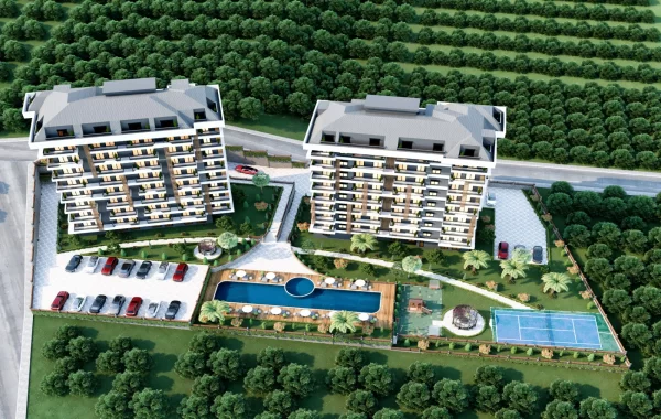Modern and Cosy Complex with Flats for sale Intertwined with Nature in Payallar Alanya