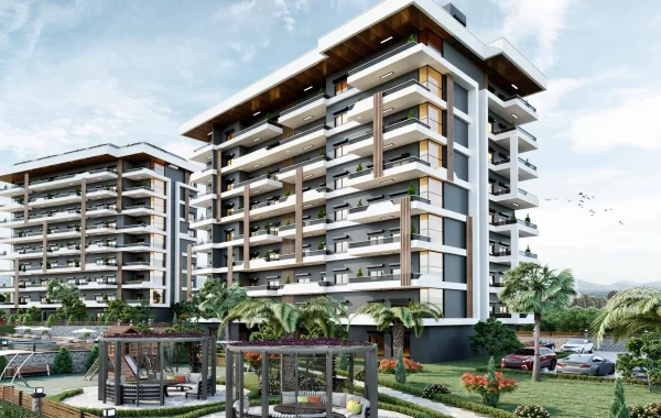 Modern and Cosy Complex with Flats for sale Intertwined with Nature in Payallar Alanya