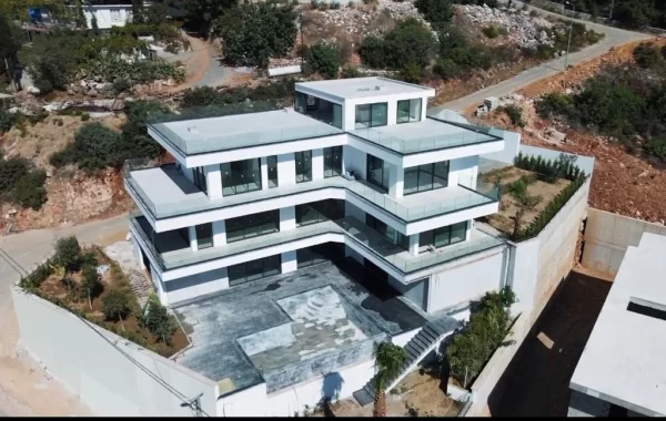 Exclusive Sea & Castle City View Villa for sale with Pool in peaceful location intertwined of Alanya
