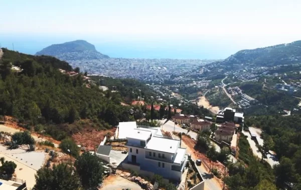 Exclusive Sea & Castle City View Villa for sale with Pool in peaceful location intertwined of Alanya