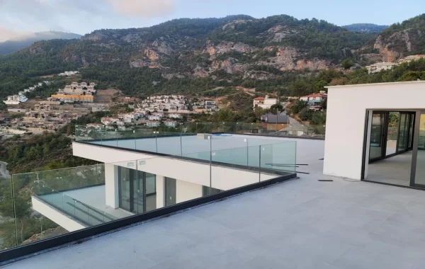 Exclusive Sea & Castle City View Villa for sale with Pool in peaceful location intertwined of Alanya