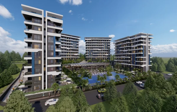 Impeccable Complex with Uniquely Designed Sea View Alanya Flats for sale in Okurcalar