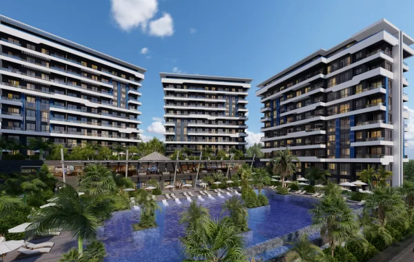 Impeccable Complex with Uniquely Designed Sea View Alanya Flats for sale in Okurcalar