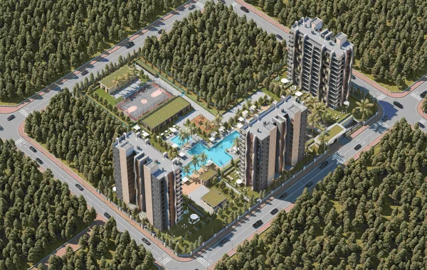 Außergewöhnlicher Komplex mit Wohnungen zum Verkauf mit mehreren sozialen Einrichtungen in Antalya