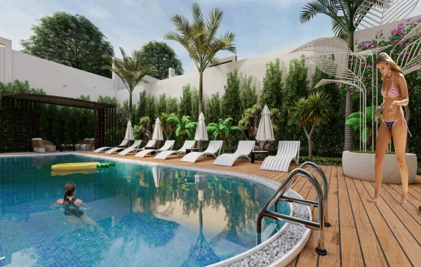Wohnkomplex in fußläufiger Entfernung zum Strand in Alanya/Avsallar