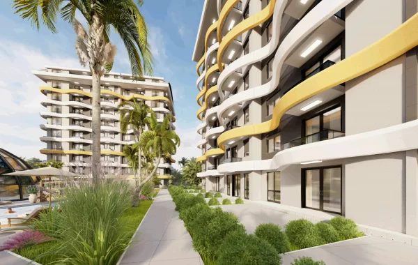 Luxury Apartments in Okurcalar with transfer to private beach