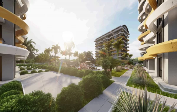 Luxury Apartments in Okurcalar with transfer to private beach