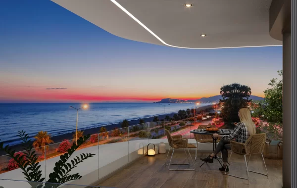 Luxuswohnungen zum Verkauf in Alanya, die sehr beeindruckend sind und eine moderne Architektur haben