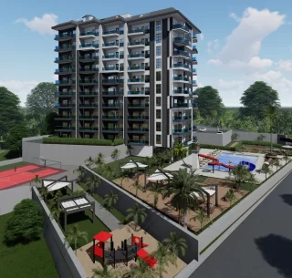 Apartments with rich features for Sale in a quality Residence in Alanya