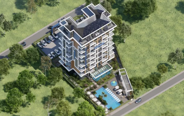 Luxusprojekt mit schönen Apartments, wird bald im gut entwickelten Viertel in Alanya fertiggestellt