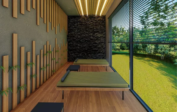 Beautiful Resort style project under construction surrounded by nature