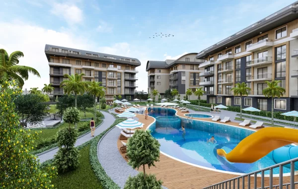 En lyxig fastighet i den populära stadsdelen Oba, Alanya