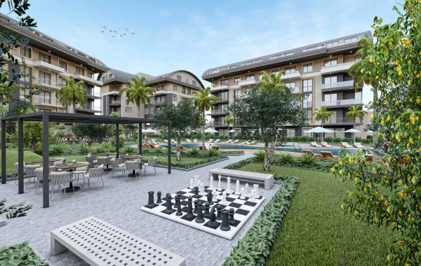 En lyxig fastighet i den populära stadsdelen Oba, Alanya