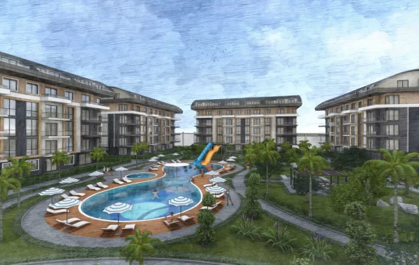 En lyxig fastighet i den populära stadsdelen Oba, Alanya