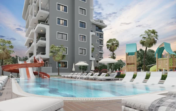 Tyst och fridfullt komplex bort från stadslivet och beläget i soliga Payallar, kustregion i Alanya