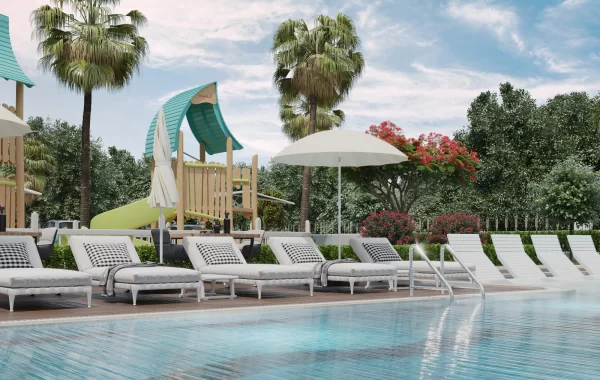 Tyst och fridfullt komplex bort från stadslivet och beläget i soliga Payallar, kustregion i Alanya