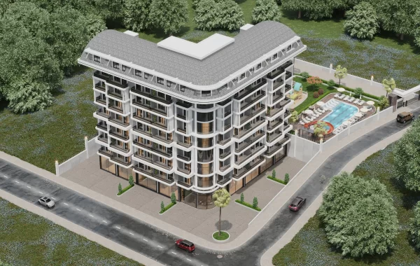 Tyst och fridfullt komplex bort från stadslivet och beläget i soliga Payallar, kustregion i Alanya