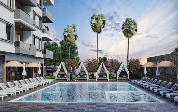 Fantastiska lägenheter till salu i ett av de mest populära områdena i Alanya, med gott om facilitete
