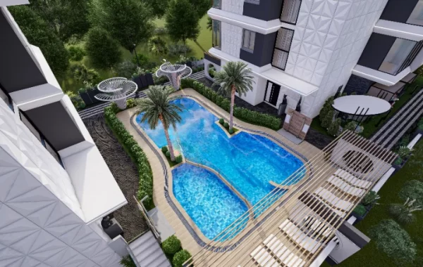 Fantastiskt komplex med lägenheter till salu i Mahmutlar, en av de mest populära regionerna i Alanya