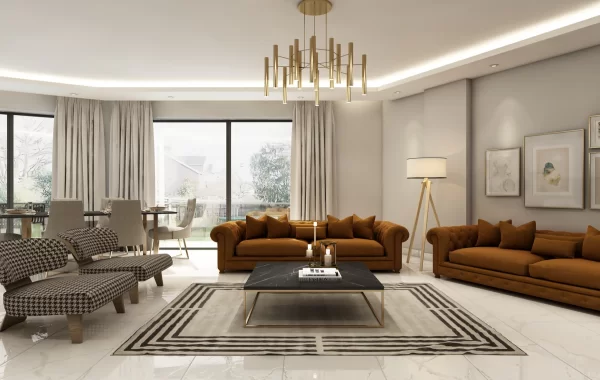 Decorative apartments for sale in Kargicak, a region that is admired and surrounded by scenic views
