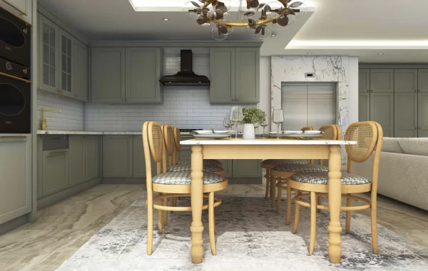 Decorative apartments for sale in Kargicak, a region that is admired and surrounded by scenic views