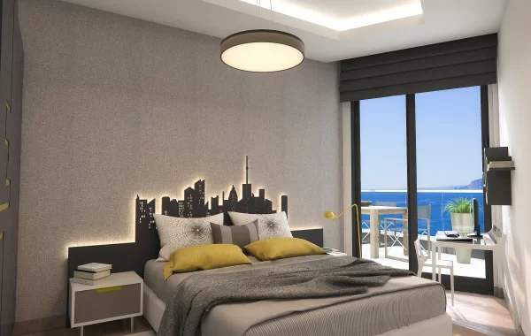Decorative apartments for sale in Kargicak, a region that is admired and surrounded by scenic views