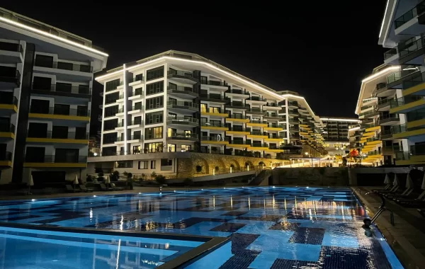 Decorative apartments for sale in Kargicak, a region that is admired and surrounded by scenic views