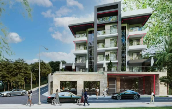 Eleganter Wohnkomplex zum Verkauf in Alanya, mit herrlichem Burg und Meerblick