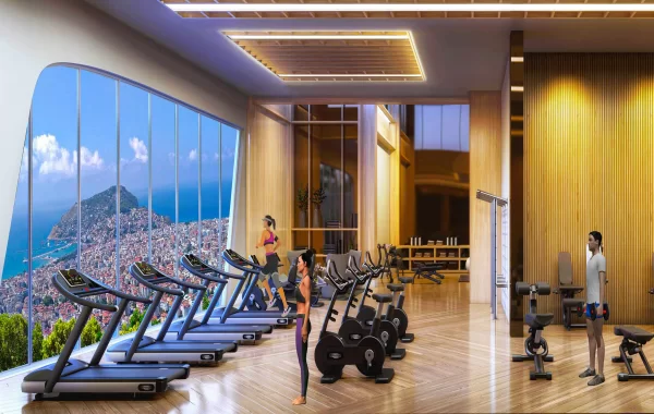 Eleganter Wohnkomplex zum Verkauf in Alanya, mit herrlichem Burg und Meerblick
