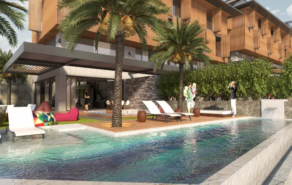 Beruhigender Komplex in Alanya, in einer der beliebtesten und am weitesten entwickelten Gegend