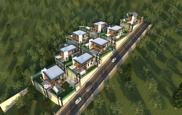 Ravishing villas for sale in Kargicak, alluring region filled with magnificent sea and mountain view