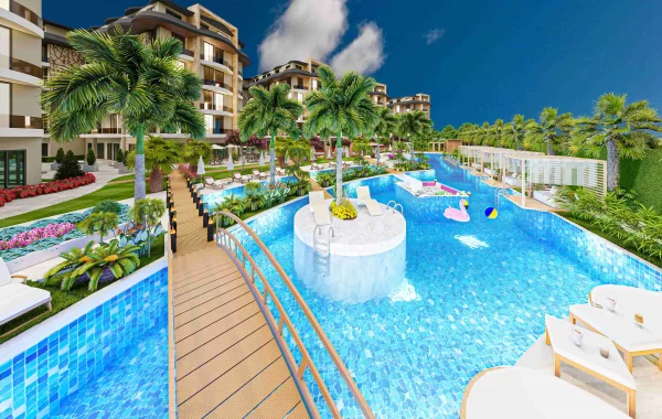 Komplex im Resort-Stil zum Verkauf in Alanya, einer sich schnell entwickelnden Gegend