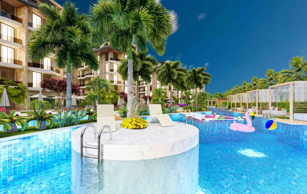 Komplex im Resort-Stil zum Verkauf in Alanya, einer sich schnell entwickelnden Gegend