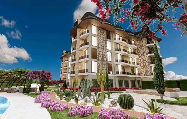 Komplex im Resort-Stil zum Verkauf in Alanya, einer sich schnell entwickelnden Gegend
